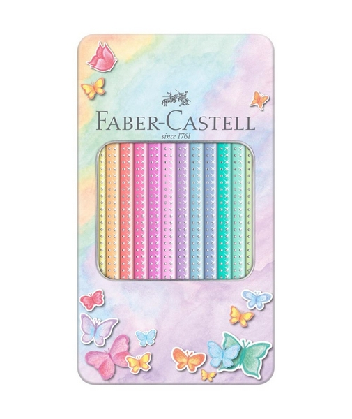 Kredki ołówkowe  Sparkle Pastel 12kol opak. metal 201910FC Faber-Castel